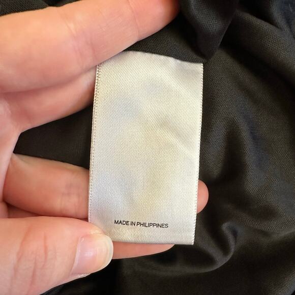 Express Women’s Black Sleeveless Ruched Midi Dress Tulip Hem Bodycon Tank XS - Picture 7 of 8